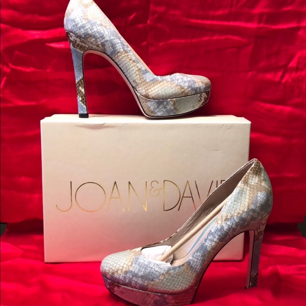 New Joan & David Leather Python Shoes